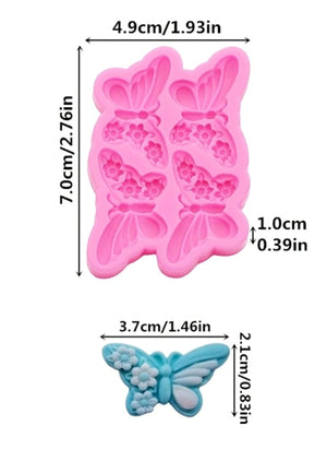 Silicone Mould Floral Butterflies