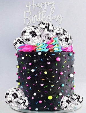 19pc Cake Topper Disco Mirror Ball