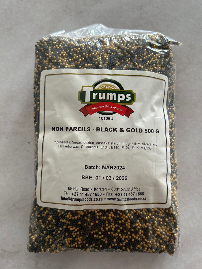 500g Non Pareils Black and Gold