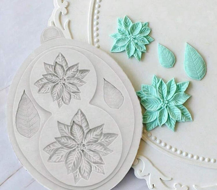 Silicone Mould Christmas Poinsettia Flower