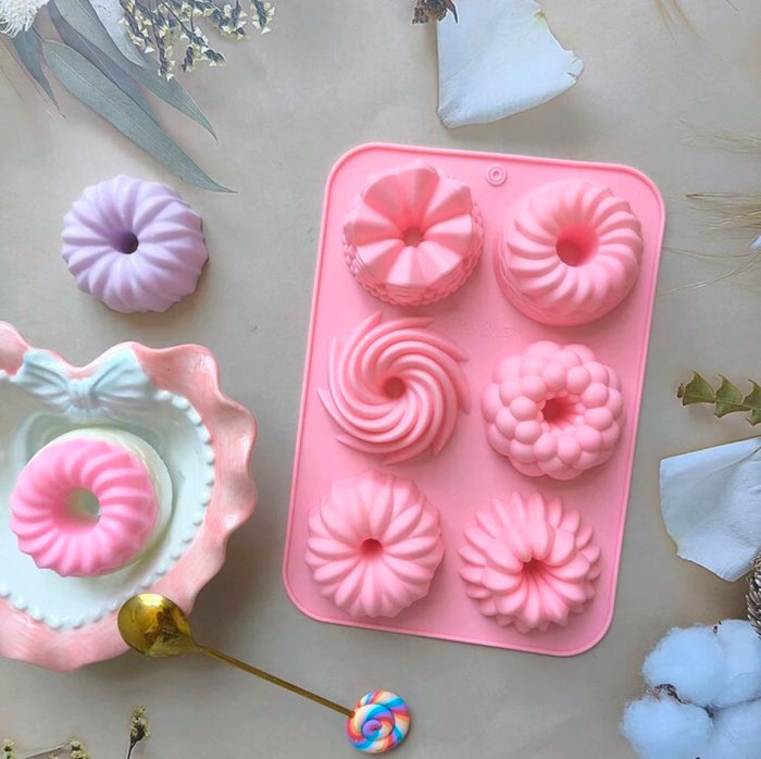 Silicone Mould Flower Swirl Muffin Mousse