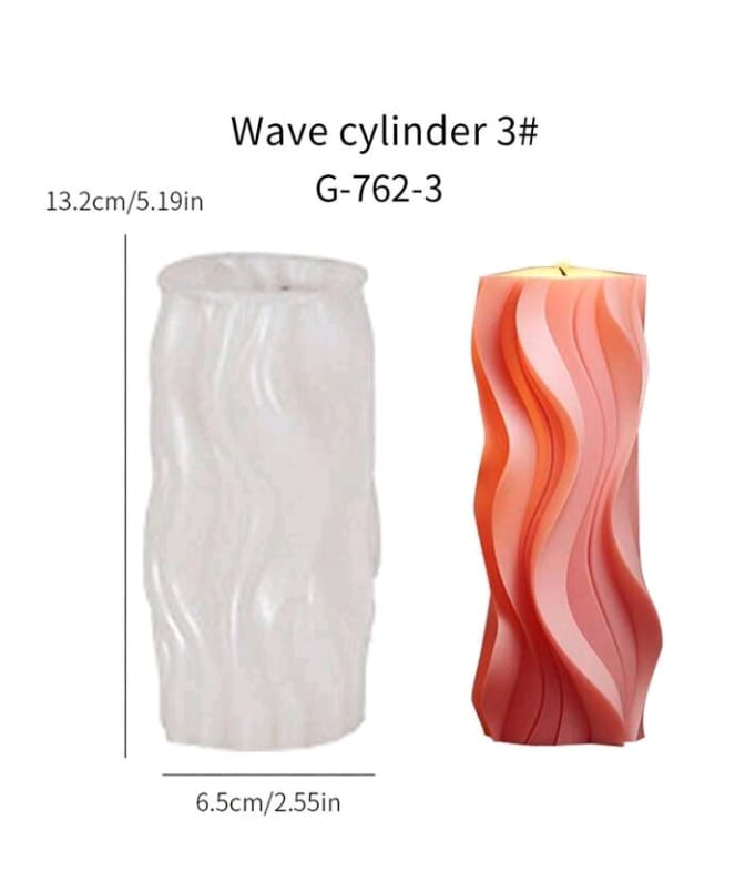 #3 Silicone Mould Candle Wavy