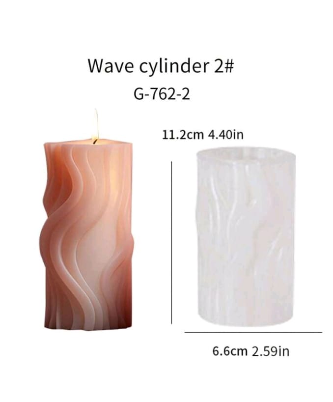 #2 Silicone Mould Candle Wavy