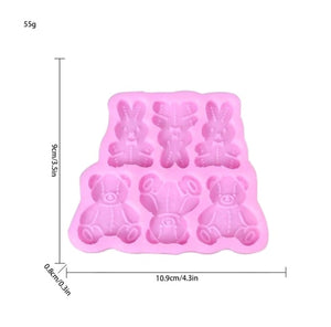 Silicone Mould Bunny Rabbit Teddy Bear