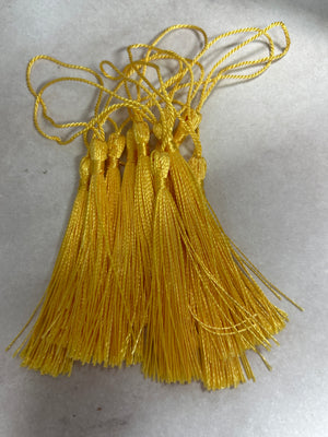 Bookmark Tassel 10pc 12cm Sunny Yellow