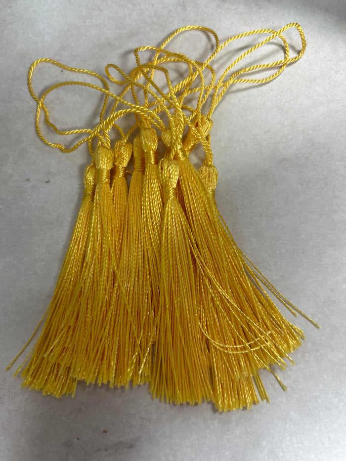 Bookmark Tassel 10pc 12cm Sunny Yellow