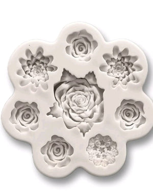 Silicone Mould Rose Various Flower