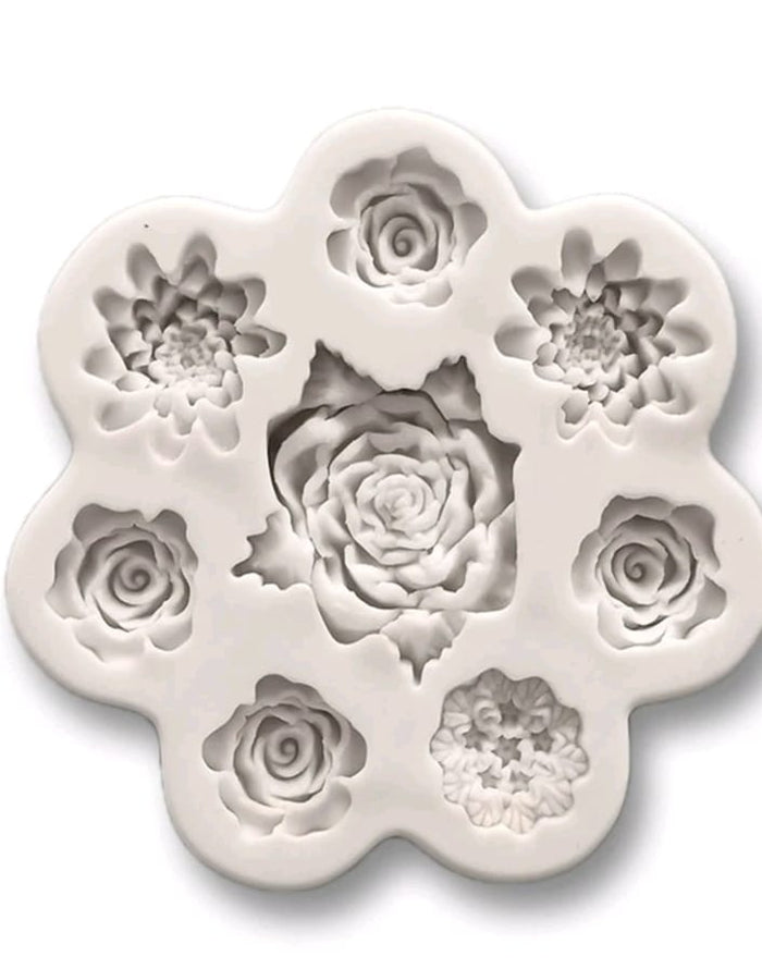 Silicone Mould Rose Various Flower