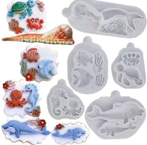 5pc Silicone Mould Under The Sea Set