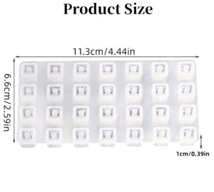 Silicone Mould Alphabet Resin Casting Beads