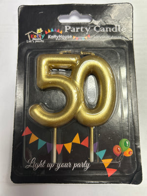 Number 50 Cake Candle