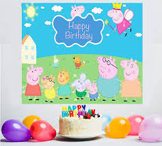 Cloth Party Backdrop 1mx1.5m Peppa Pig