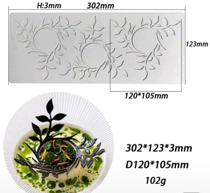 Silicone Mould Lace Leaf Wreath