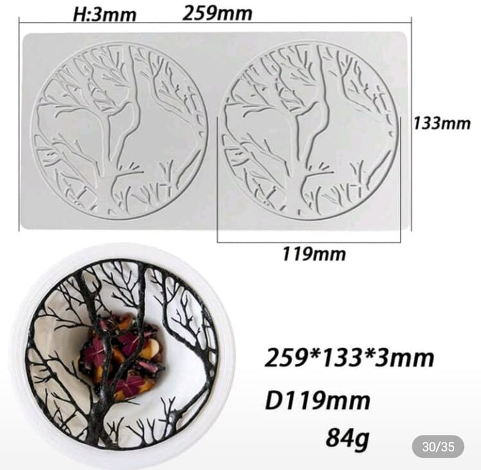 Silicone Mould Chocolate Lace Forest Ring