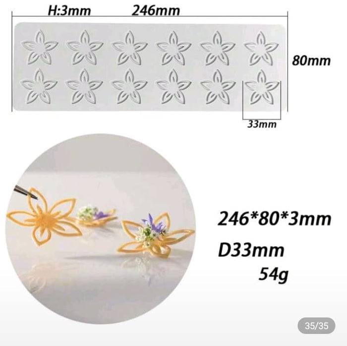 Silicone Mould Chocolate Lace Five Petal