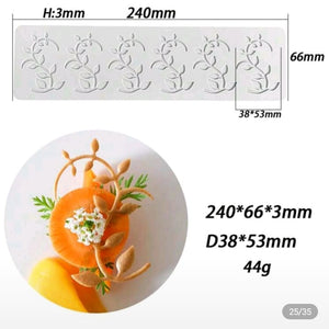 Silicone Mould Chocolate Lace Curved Leaf Buds