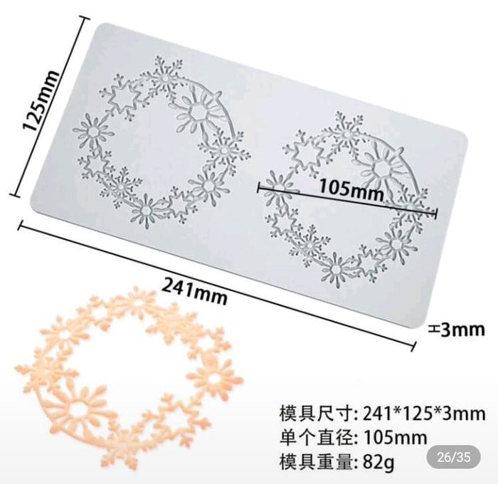Silicone Mould Chocolate Lace Snowflake Ring