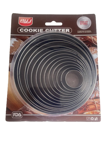 14pcs Round Metal Cookie Cutter Set