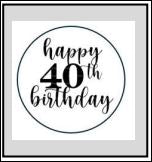 ST017 40th Cupcake Stamp