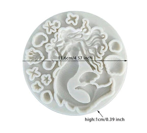 Silicone Mould Under The Sea Mermaid and Shells