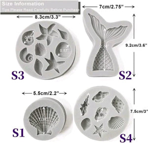 4pc Silicone Mould Under the Sea