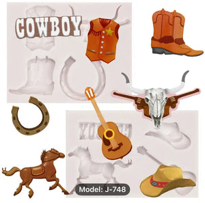 2pc Silicone Mould Cowboy