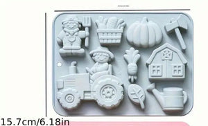 Silicone Mould Tractor Farm