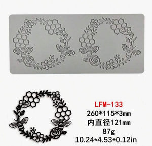 Silicone Mould Lace Bee Wreath
