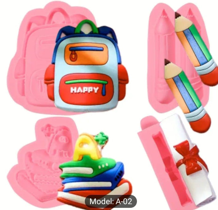 Silicone Mould School Stationary