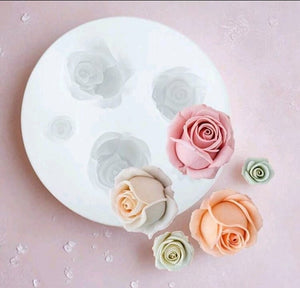 Silicone Mould Flower Five Roses