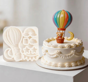 Silicone Mould Hot air Balloon Teddy and Nature