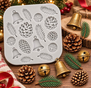Silicone Mould Christmas Cone Bell Bauble