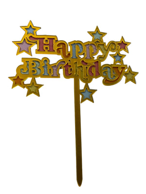 Nr176 Acrylic Cake Topper Happy Birthday