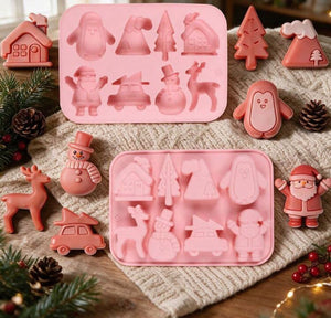 Silicone Mould  Christmas Snowman Reindeer