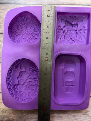 Pre loved soap mould Heart lady face