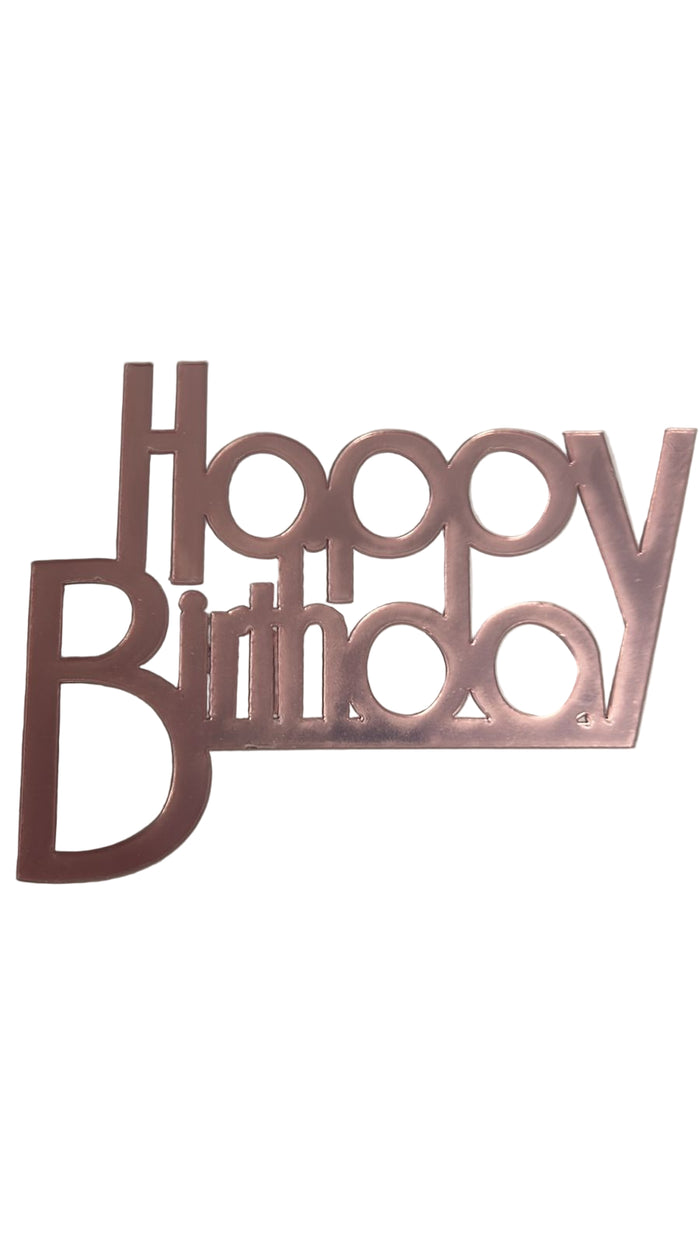 Nr470 Birthday Acrylic Cake Topper Pink