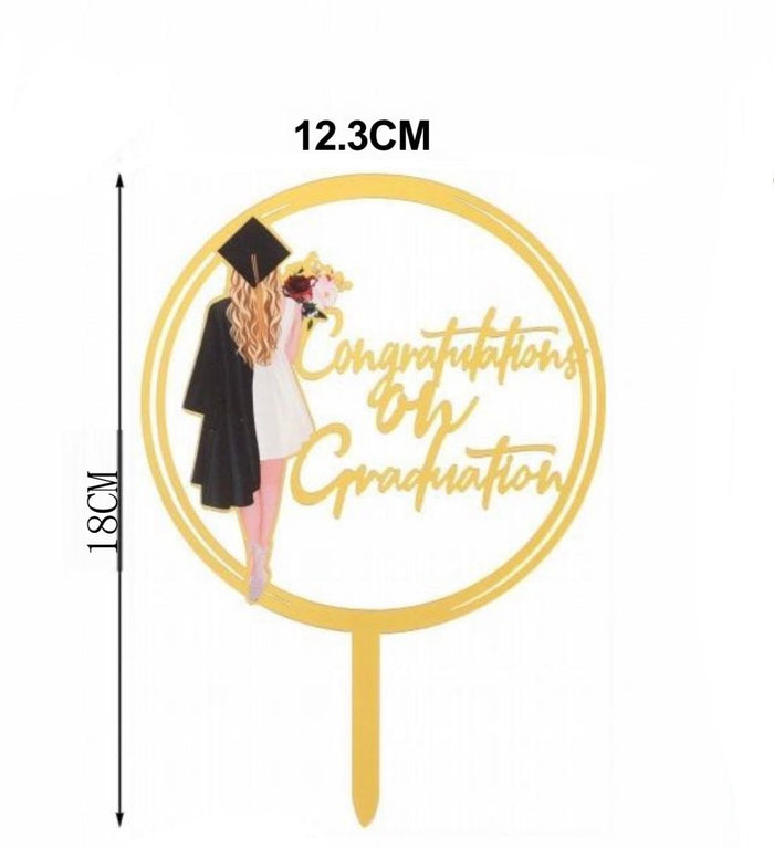 Nr474 Congratulations Acrylic Cake Topper