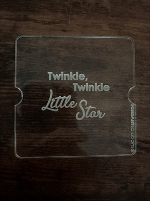 Pre loved impression tile 8x8cm twinkle star