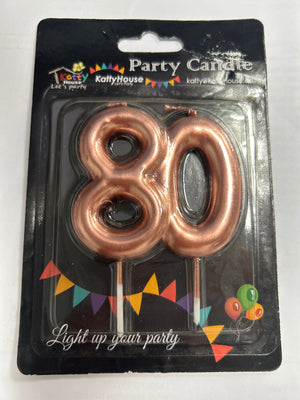 Number 80 Cake Candle