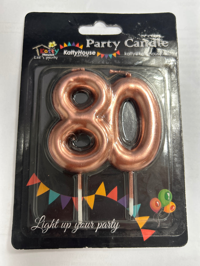 Number 80 Cake Candle