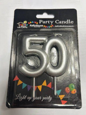 Number 50 Cake Candle