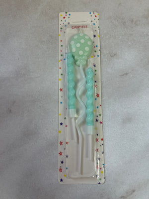 3pc Twisted Candle and  Balloon