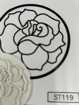 ST119 Cupcake Stamp Rose