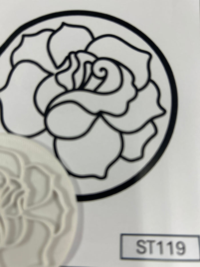ST119 Cupcake Stamp Rose