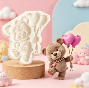 Silicone Mould Teddy Heart Balloon