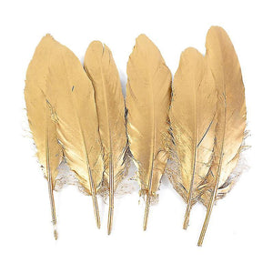 Gold Feather 12pcs 15cm