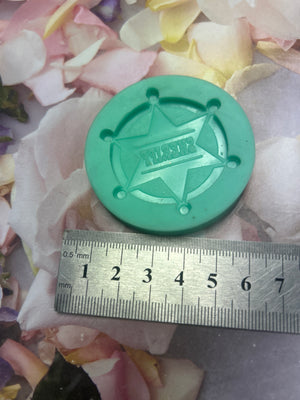 Pre Loved Silicone Mould Cowboy Badge