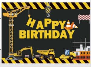 Construction Cloth Party Backdrop 70x100cm
