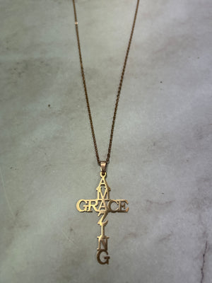 Amazing grace chain with pendant