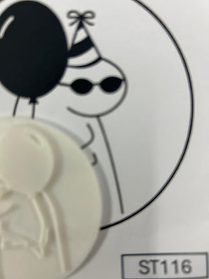 ST116 Cupcake Stamp Flork Balloon